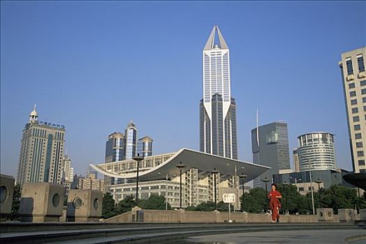 中国,上海,人民广场