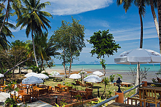 海滩,餐馆,苏梅岛,胜地,岛屿,泰国,东南亚