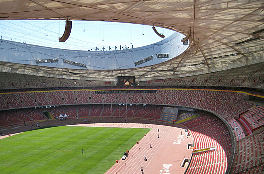 中国北京鸟巢国家体育场内部景观