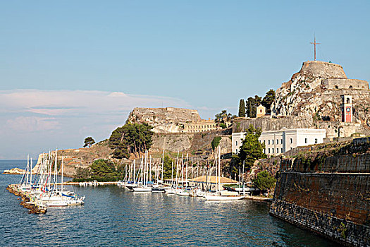 旧城堡,科孚岛,城镇,希腊,欧洲