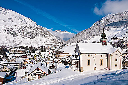 欧洲,瑞士,山峦,省,小教堂,建造