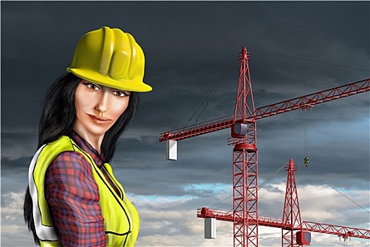 女性,建筑工人