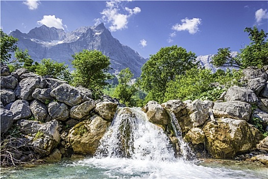 瀑布,奥地利,阿尔卑斯山