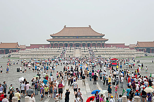 一堆,大,太和殿,故宫,皇宫,北京,共和国,亚洲