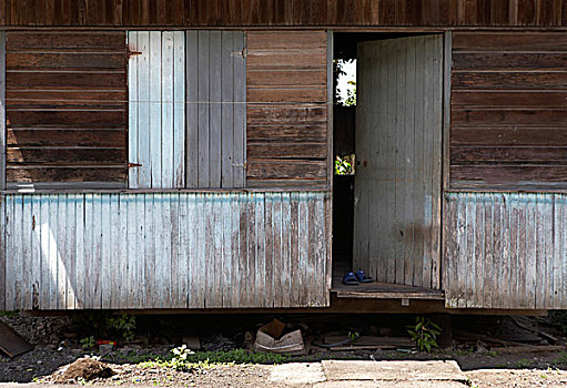 房子,暂时,家,褶皱,屋顶,飓风,格林纳达,西印度群岛