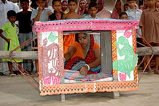 传统,新娘,家,风景,白天,库尔纳市,孟加拉,十月,2005年