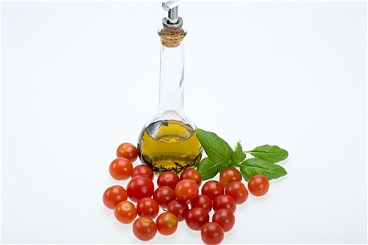 罗勒,西红柿,橄榄油,百里香