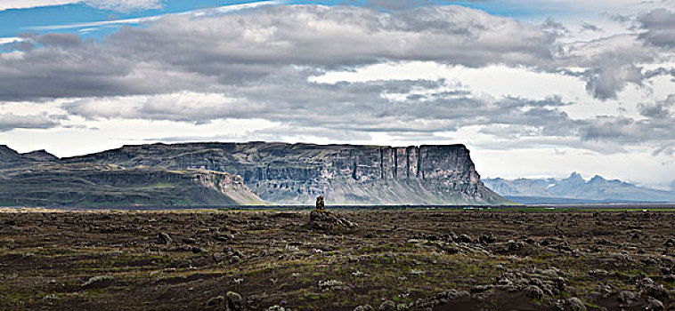 冰岛,全景,熔岩原,悬崖