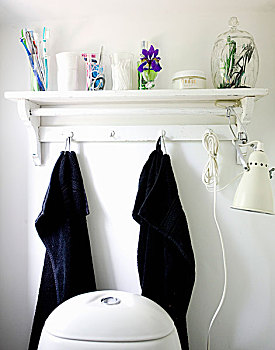 浴室,器具,白色背景,墙壁,托架,黑色,毛巾,钩