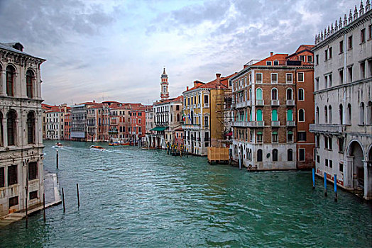 大运河,钟楼,雷雅托桥,威尼斯,意大利
