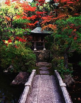 日本,京都,小,石桥,家居,神祠