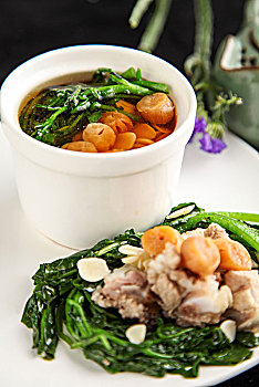 西洋菜干贝炖排骨汤