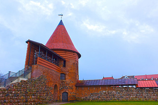 考纳斯,立陶宛,一月,城堡,建造,世纪,哥特风格