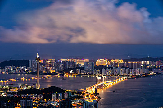 中国澳门城市风光夜景图片