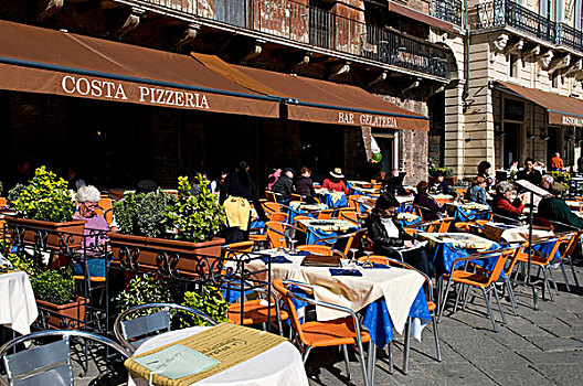 比萨饼店,餐馆,广场,草原,锡耶纳,世界遗产,托斯卡纳,意大利,欧洲