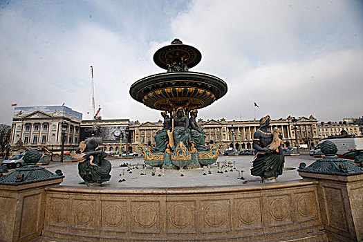 巴黎,协和广场,喷泉