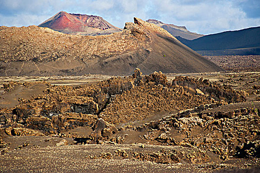 火山,兰索罗特岛,加纳利群岛,西班牙,欧洲