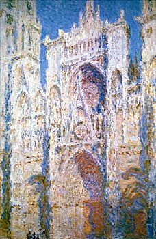 大教堂,和谐,蓝色,1894年,艺术家,克劳德-莫奈