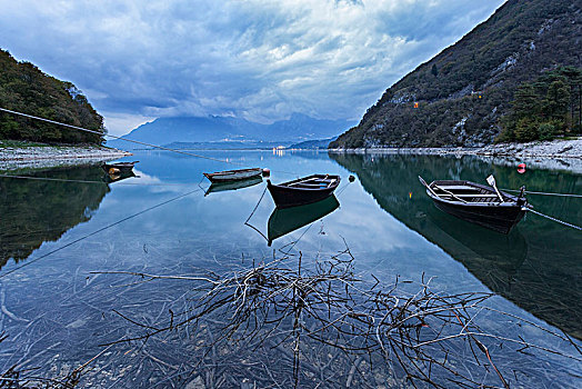 船,湖,威尼托,意大利