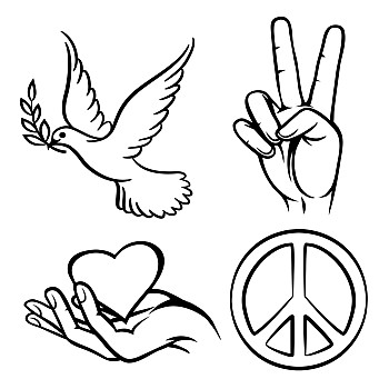 表示和平的手势图片图片