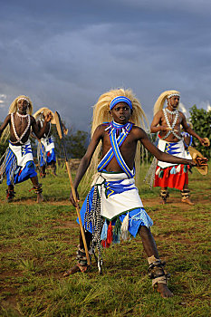 卢旺达,区域,表演,传统,跳舞,男孩,舞者