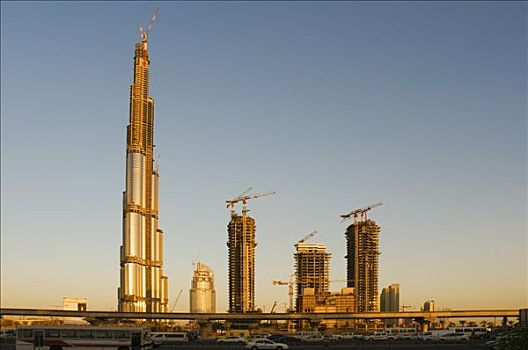 建筑,施工,迪拜,阿联酋