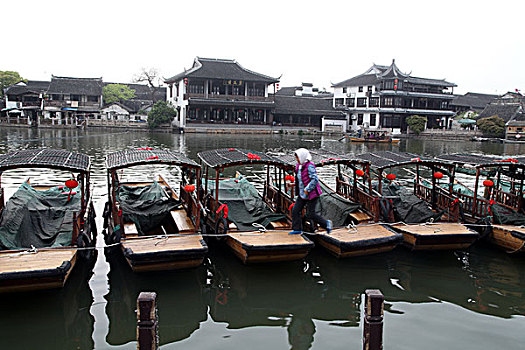 锦溪,古镇,建筑,江南,水乡,小桥,桥梁,河流,河道,渔舟,渔船,小巷,风情,风光,旅游,景点,古色古香,民居53