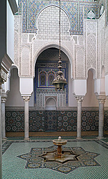 院落,陵墓,梅克内斯,摩洛哥,非洲