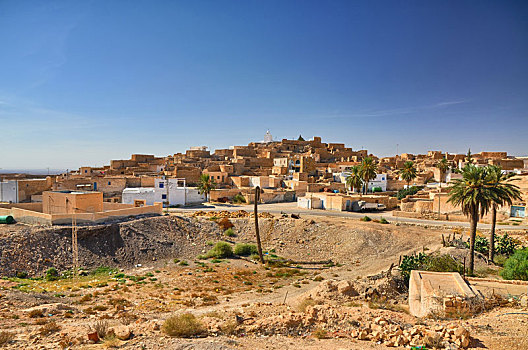 古镇,撒哈拉沙漠,突尼斯,非洲