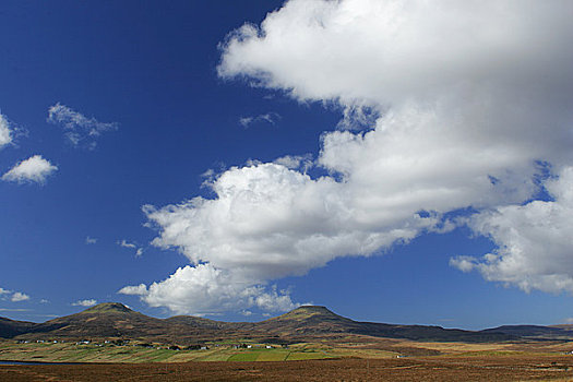 苏格兰,斯凯岛,云,高处