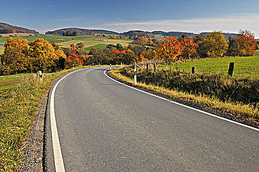 道路,奥登瓦尔德,黑森州,德国