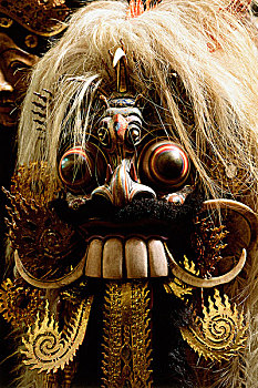 印度尼西亚,巴厘岛,面具,夸张风格,仪式