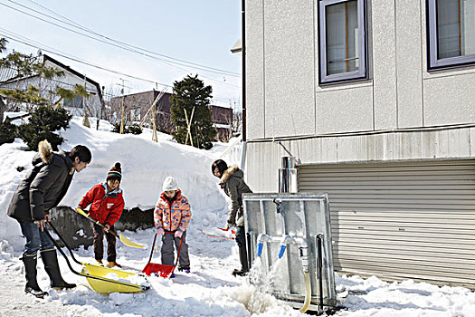 家庭,雪