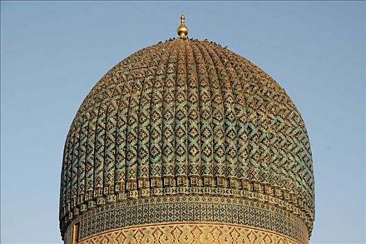 彩色,圆顶,乌兹别克斯坦