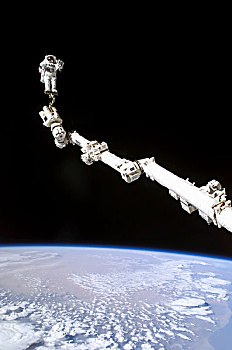 宇航员,锚定,脚,限制,国际,空间站