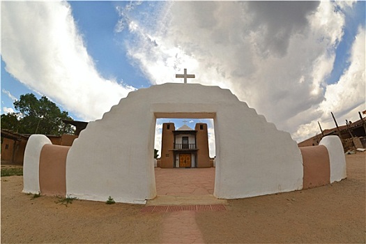 教堂,陶斯普韦布洛,新墨西哥