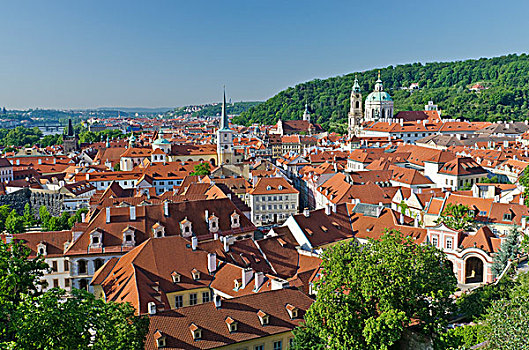 远眺,区域,布拉格,捷克共和国,欧洲