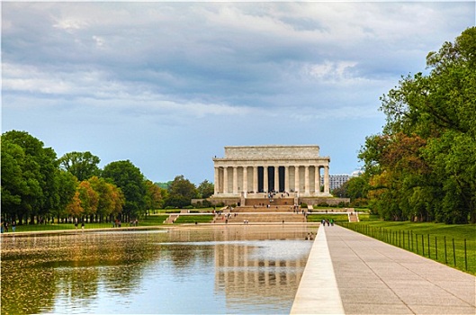 林肯纪念堂,华盛顿,华盛顿特区,早晨