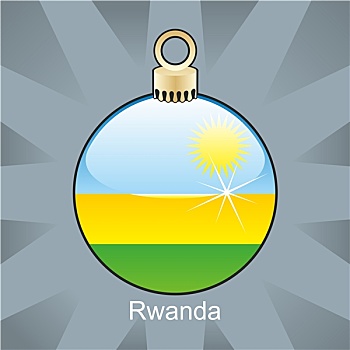卢旺达,旗帜,圣诞节,形状