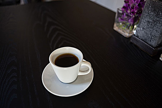 黑咖啡,桌上,咖啡,俯拍