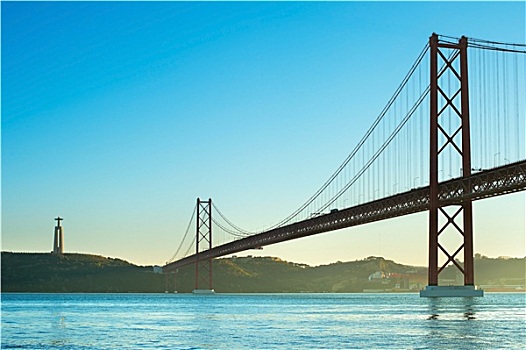 桥,日落,葡萄牙