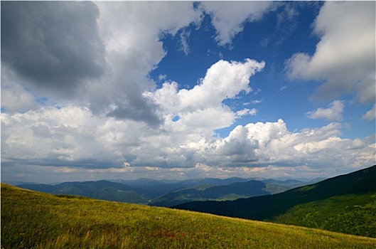 山,白天,天空