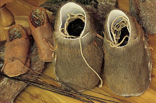 皮鞋,毛皮,稻草,博物馆,乡村,提洛尔,奥地利,欧洲