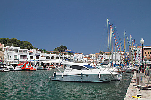 船,港口,米诺卡岛,西班牙,欧洲