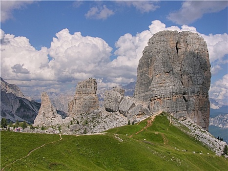 巨大,石头,白云岩,意大利,八月,2009年