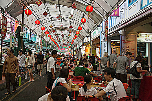 街道,食物,唐人街,新加坡