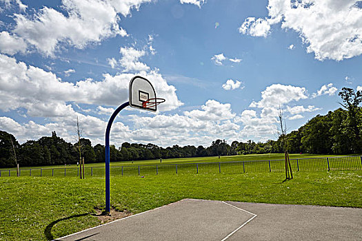 篮球场,公园,里士满,伦敦