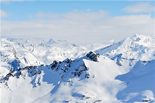 滑雪,山坡,区域