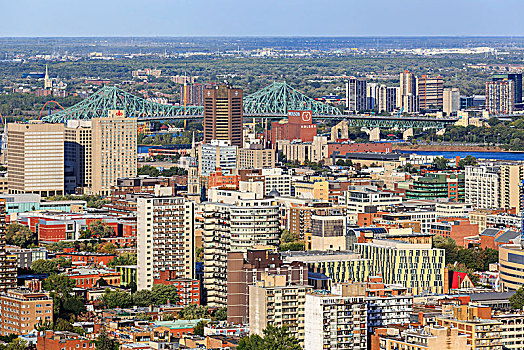 城市,公路桥,风景,皇室山,蒙特利尔,魁北克,加拿大,北美
