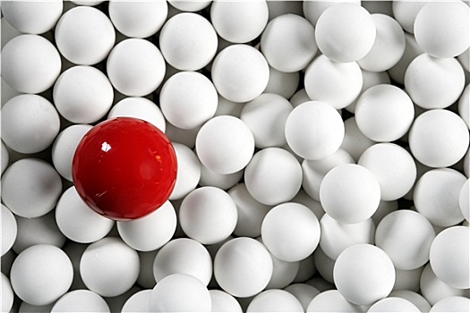 一个,台球,红色,球,小,白色